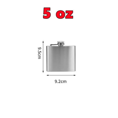New 10-1oz Stainless Steel Hip Flask Wine Whisky Pot Bottle For Men Portable Drinker Alcohol Container Pocket Wine Bottle Gifts by All Mart Bristol Ltd