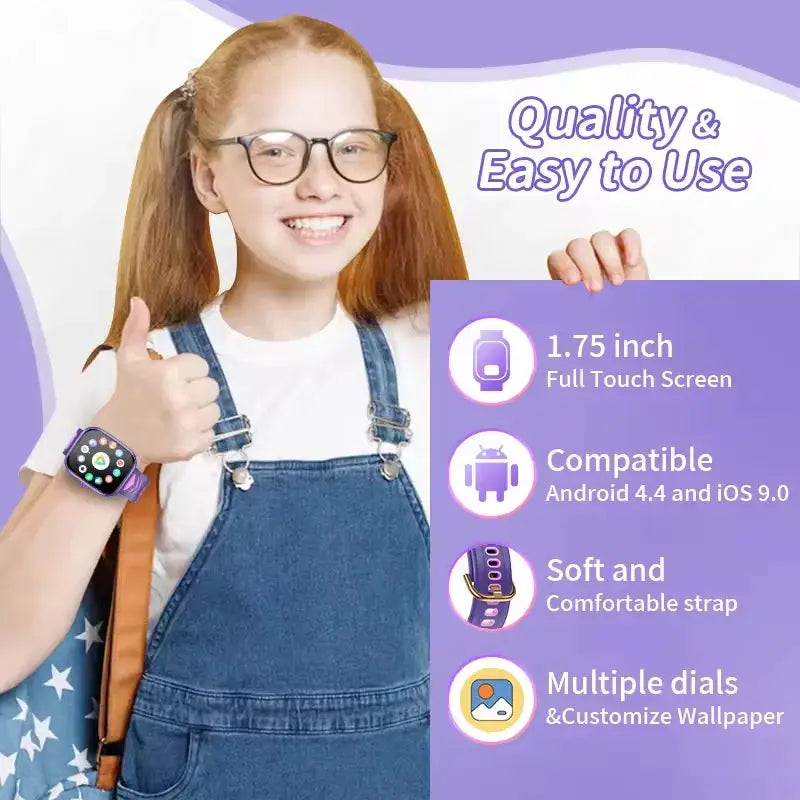 New Kids Smart Watch Child HD Touch Screen Games Smartwatch Music Watch Boy Girl Gift Children Smartwatch For IOS Android by All Mart Bristol Ltd