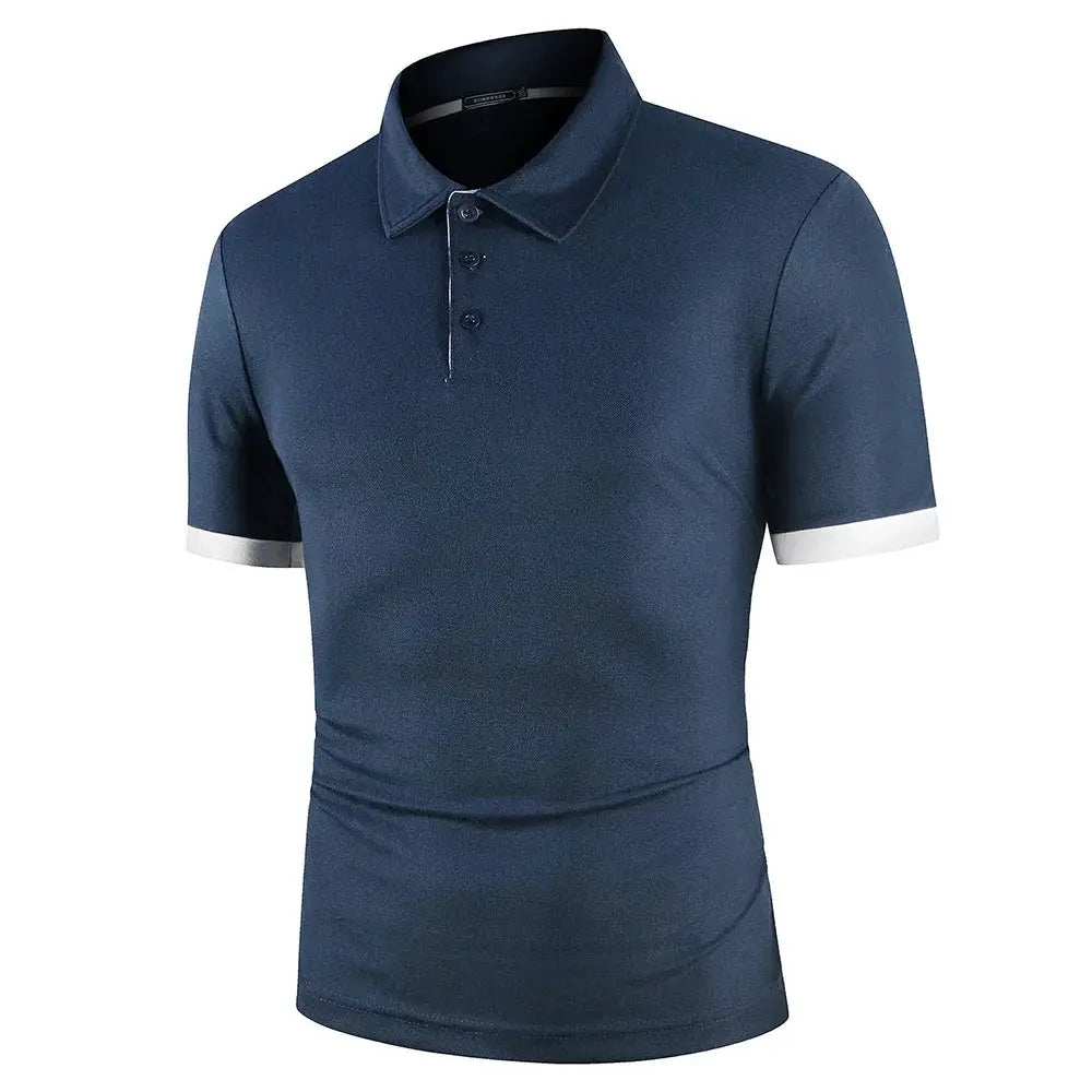 Men Polo Men Shirt Short Sleeve Polo Shirt Contrast Color Polo New Clothing Summer Streetwear Casual Fashion Men tops by All Mart Bristol Ltd