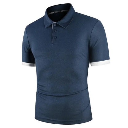 Men Polo Men Shirt Short Sleeve Polo Shirt Contrast Color Polo New Clothing Summer Streetwear Casual Fashion Men tops by All Mart Bristol Ltd