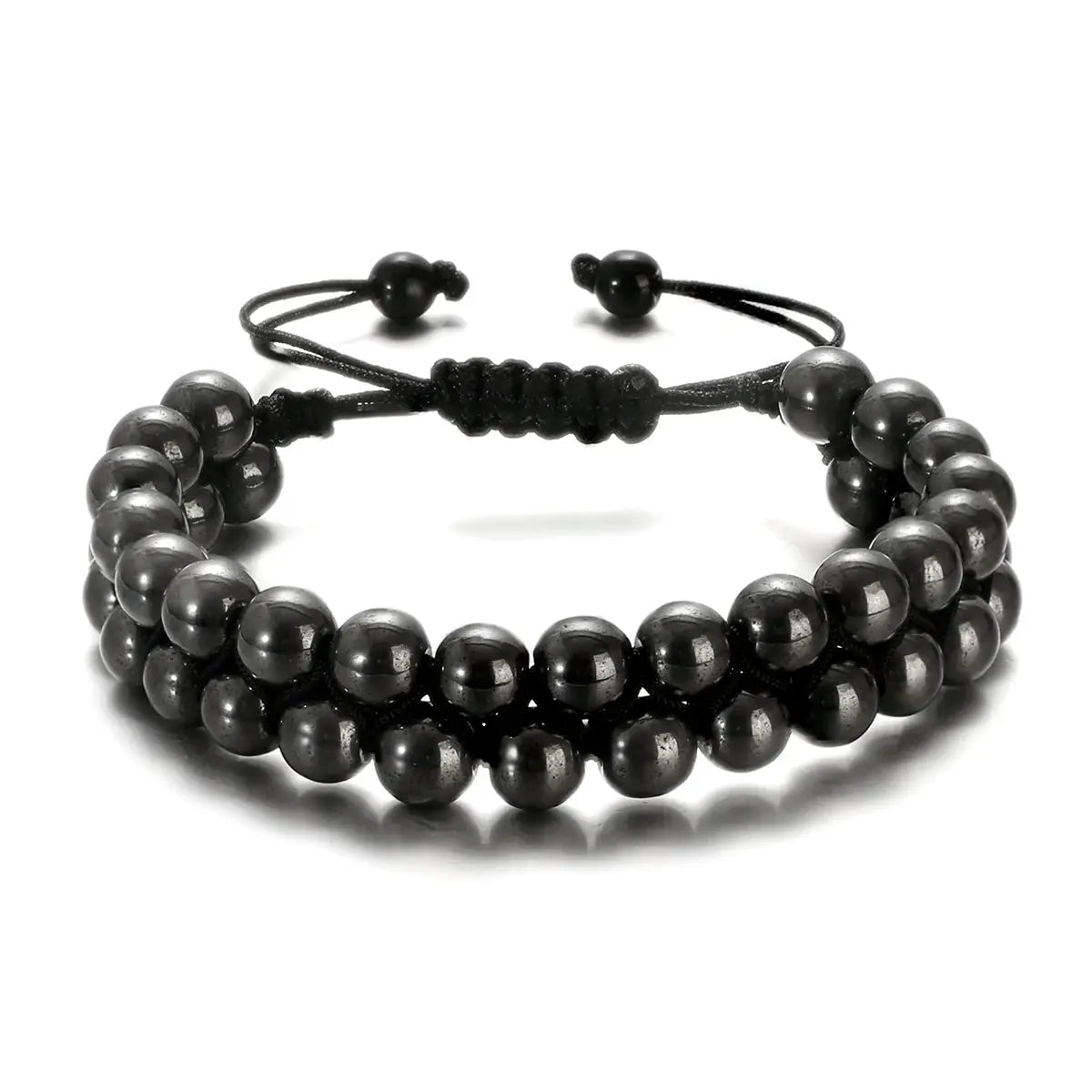 Fashion Men Bracelets Hematite Tiger Eye Double Layer Row Bracelets Pulsera Hombre Magnetic Health Protection Healing Bracelets by All Mart Bristol Ltd
