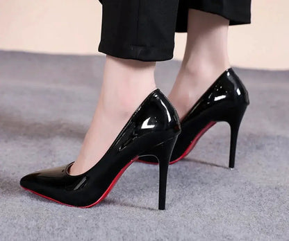 Sexy Red Bottom Women High Heels Classic Ladies Pumps Autumn Leather Dress Heel Shoes for Women Banquet Wedding High Heels by All Mart Bristol Ltd