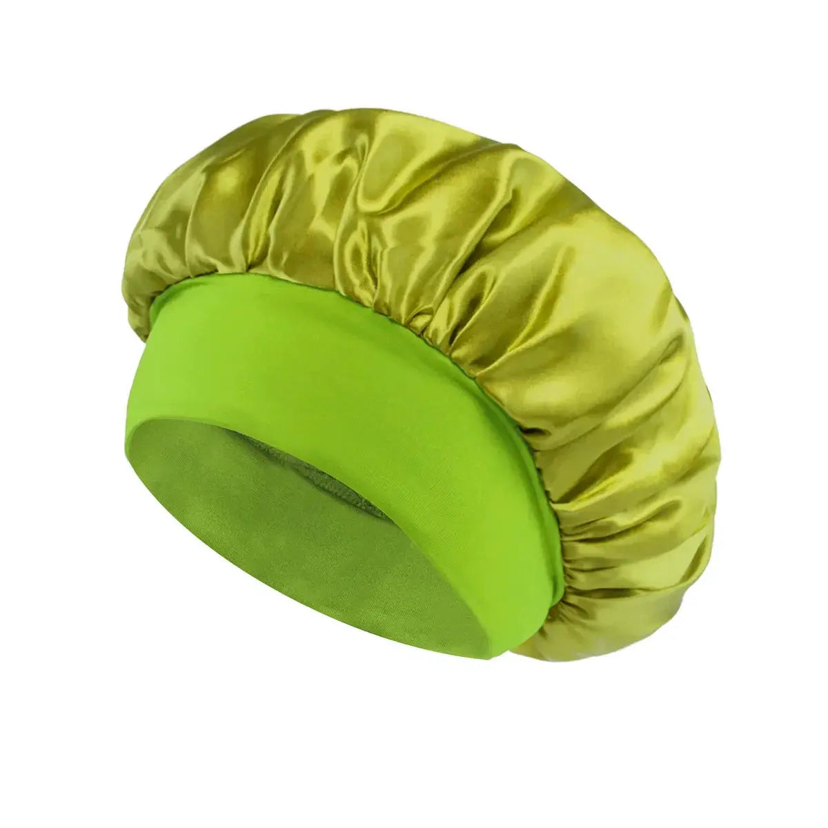 Women Satin Bonnet Hair Bonnet for Sleeping Hair Care Silk Bonnets Solid Wide-brimmed Sleeping Hat with Elastic Soft Band by All Mart Bristol Ltd
