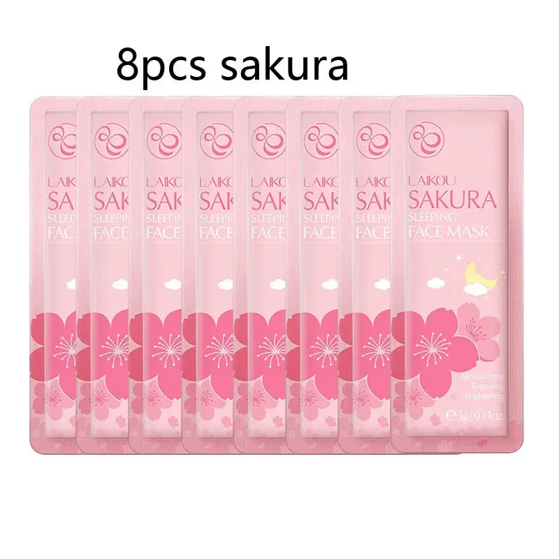8pcs LAIKOU Moisturizing Facial Mask Hydrating Sleeping Face Sheet Masks Face Mask Beauty Korean Skin Care Products by All Mart Bristol Ltd