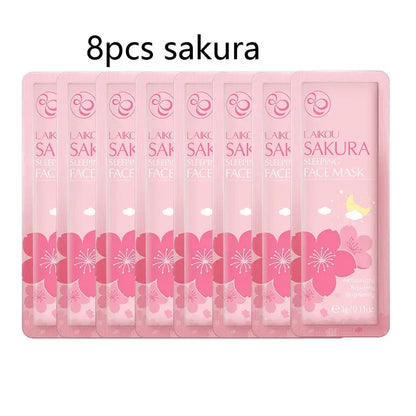 8pcs LAIKOU Moisturizing Facial Mask Hydrating Sleeping Face Sheet Masks Face Mask Beauty Korean Skin Care Products by All Mart Bristol Ltd