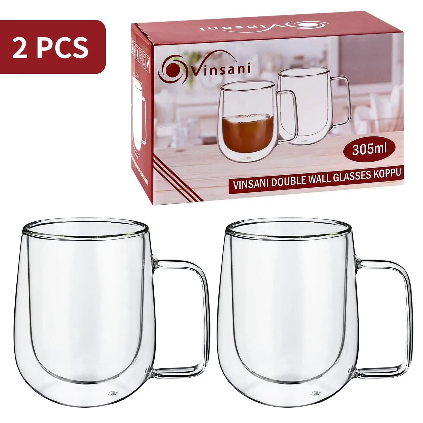 VINSANI DOUBLE WALL GLASSES KOPPU 1010314 by Vinsani