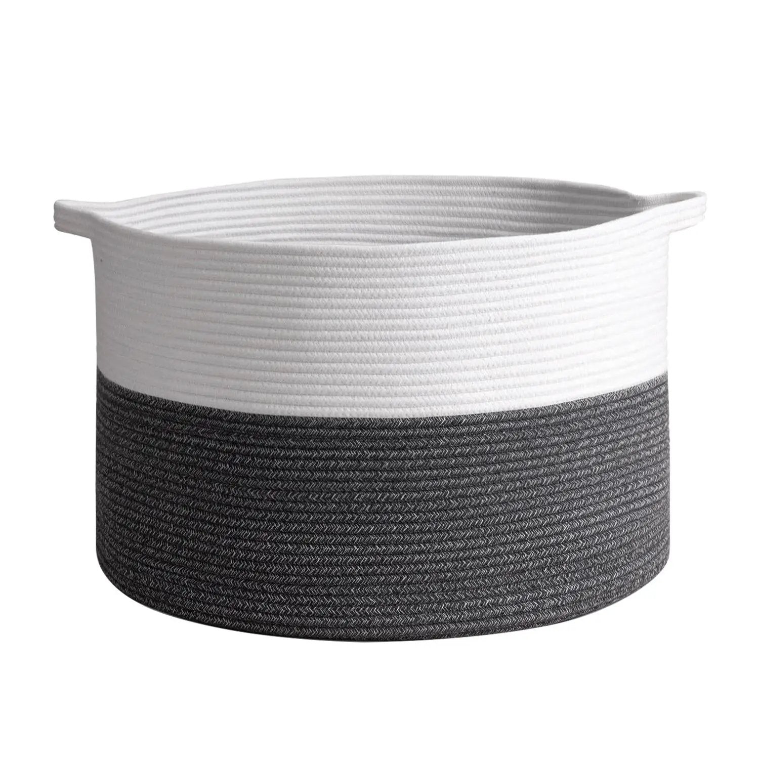 VINSANI LAUNDRY BASKET WHITE & D GREY 1010286 by Vinsani