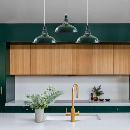 Industrial Vintage Loft Kitchen Bar 3 Lights Ceiling Barn-slotted Metal E27 by Ledsone