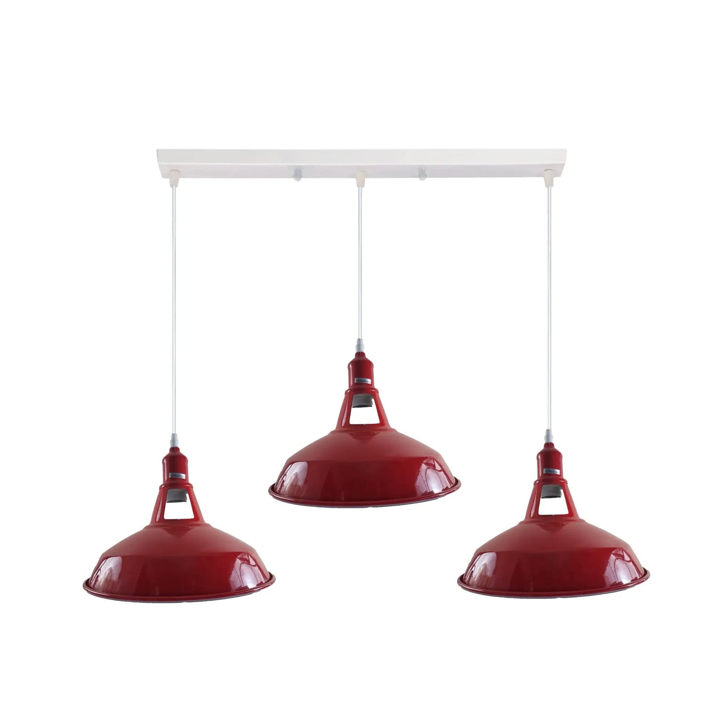 Industrial Vintage Loft Kitchen Bar 3 Lights Ceiling Barn-slotted Metal E27 by Ledsone