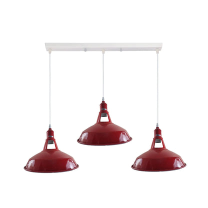 Industrial Vintage Loft Kitchen Bar 3 Lights Ceiling Barn-slotted Metal E27 by Ledsone