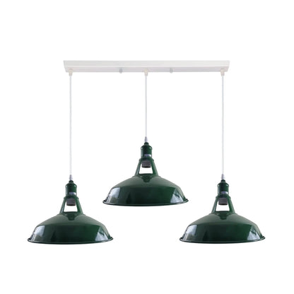 Industrial Vintage Loft Kitchen Bar 3 Lights Ceiling Barn-slotted Metal E27 by Ledsone