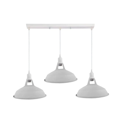 Industrial Vintage Loft Kitchen Bar 3 Lights Ceiling Barn-slotted Metal E27 by Ledsone