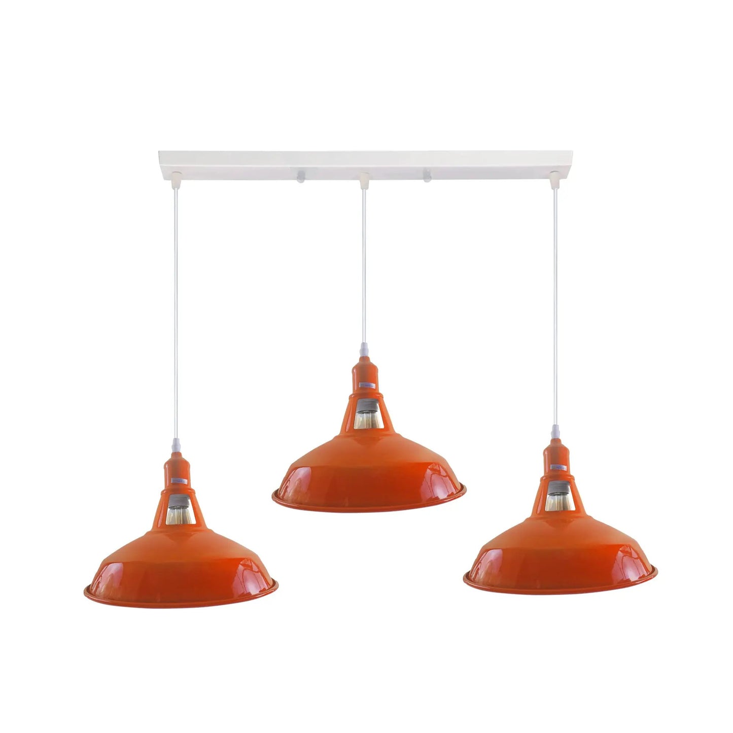 Industrial Vintage Loft Kitchen Bar 3 Lights Ceiling Barn-slotted Metal E27 by Ledsone