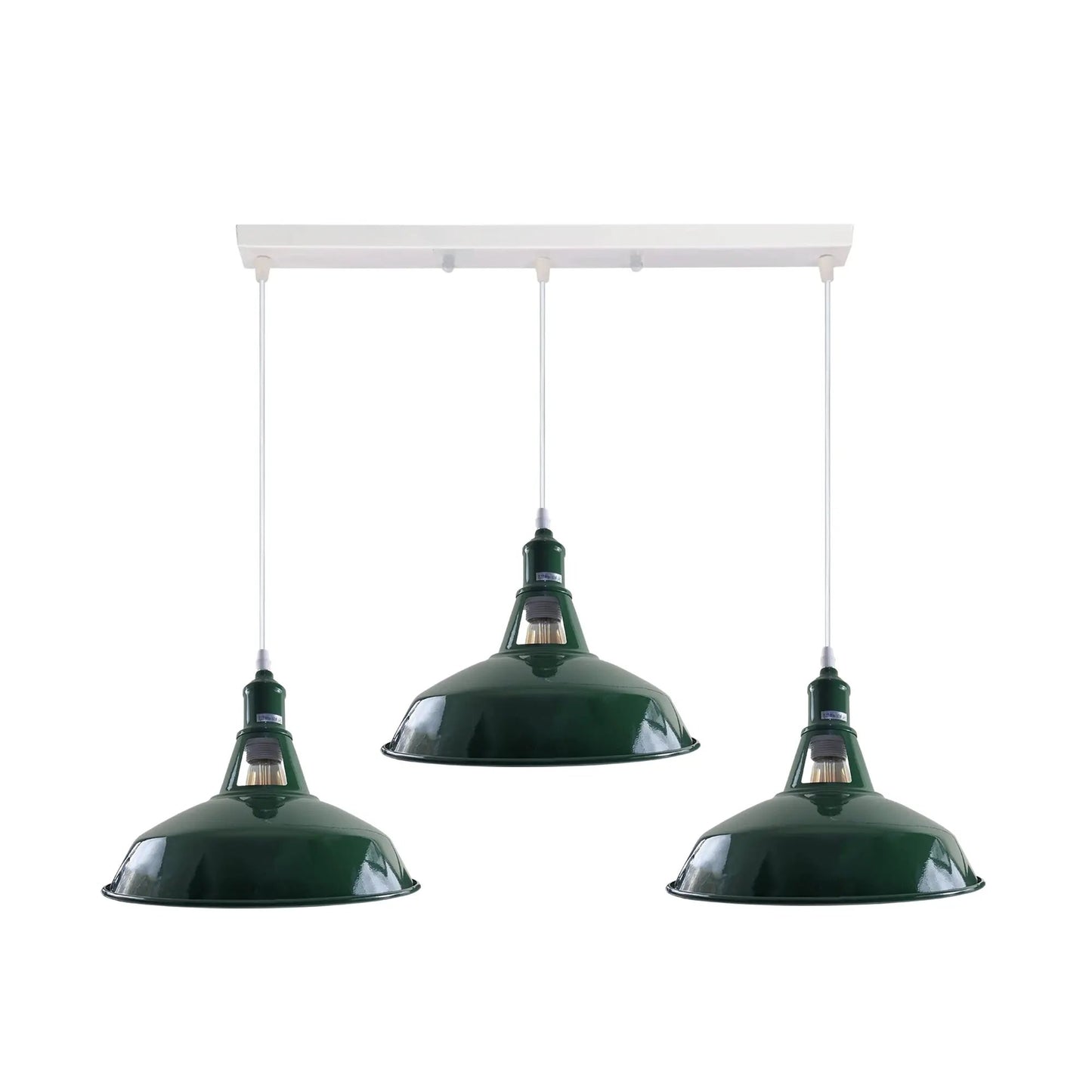 Industrial Vintage Loft Kitchen Bar 3 Lights Ceiling Barn-slotted Metal E27 by Ledsone