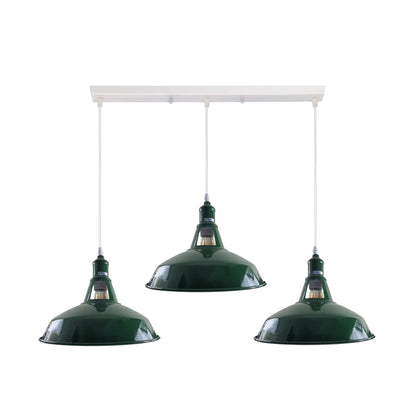 Industrial Vintage Loft Kitchen Bar 3 Lights Ceiling Barn-slotted Metal E27 by Ledsone