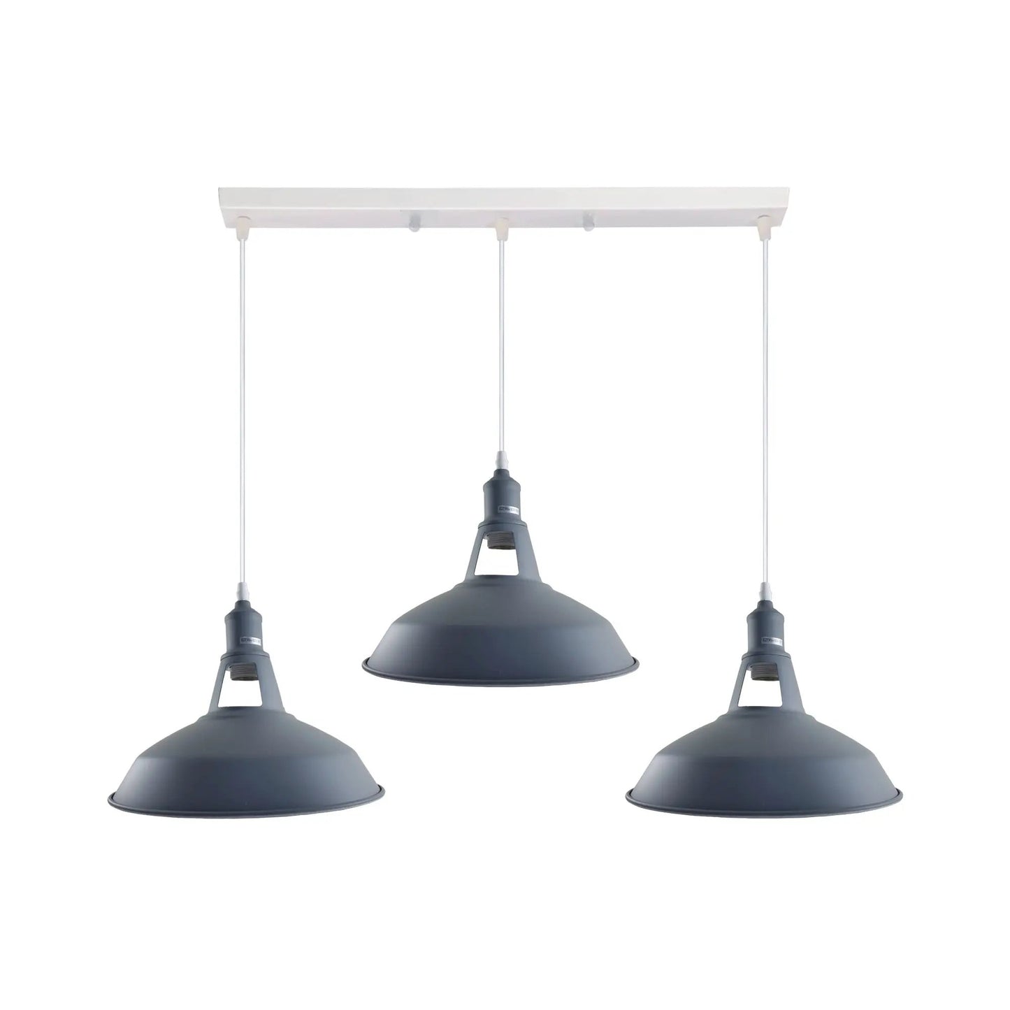Industrial Vintage Loft Kitchen Bar 3 Lights Ceiling Barn-slotted Metal E27 by Ledsone