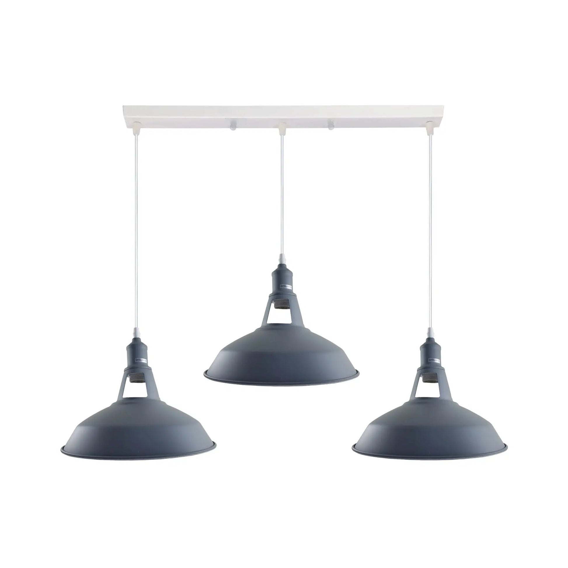 Industrial Vintage Loft Kitchen Bar 3 Lights Ceiling Barn-slotted Metal E27 by Ledsone