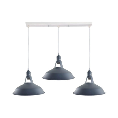 Industrial Vintage Loft Kitchen Bar 3 Lights Ceiling Barn-slotted Metal E27 by Ledsone