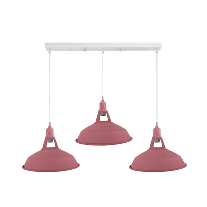 Industrial Vintage Loft Kitchen Bar 3 Lights Ceiling Barn-slotted Metal E27 by Ledsone
