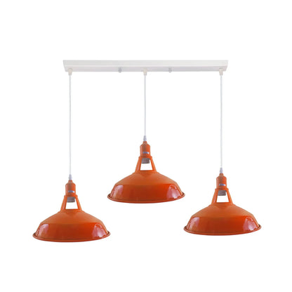Industrial Vintage Loft Kitchen Bar 3 Lights Ceiling Barn-slotted Metal E27 by Ledsone