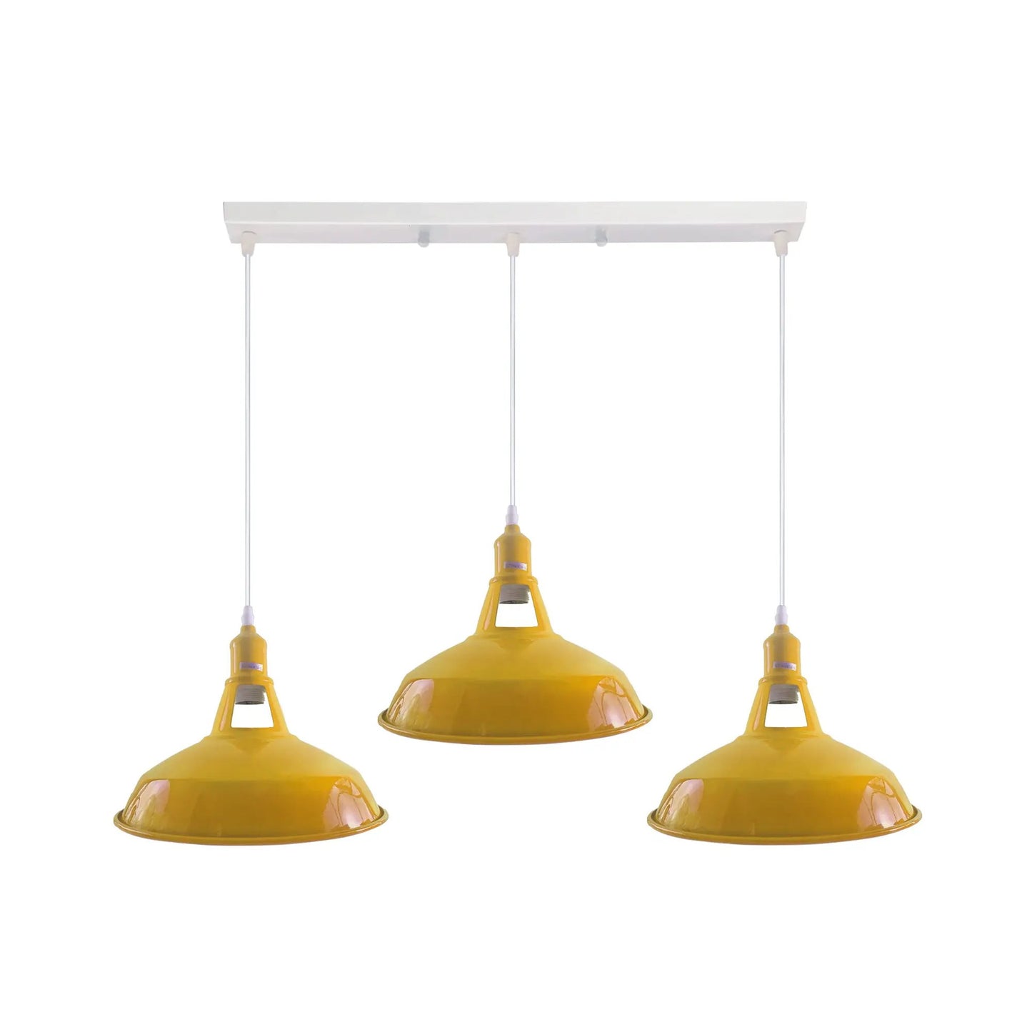 Industrial Vintage Loft Kitchen Bar 3 Lights Ceiling Barn-slotted Metal E27 by Ledsone