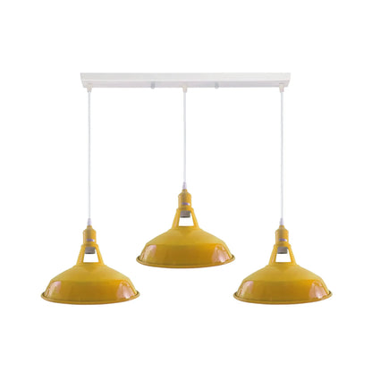 Industrial Vintage Loft Kitchen Bar 3 Lights Ceiling Barn-slotted Metal E27 by Ledsone