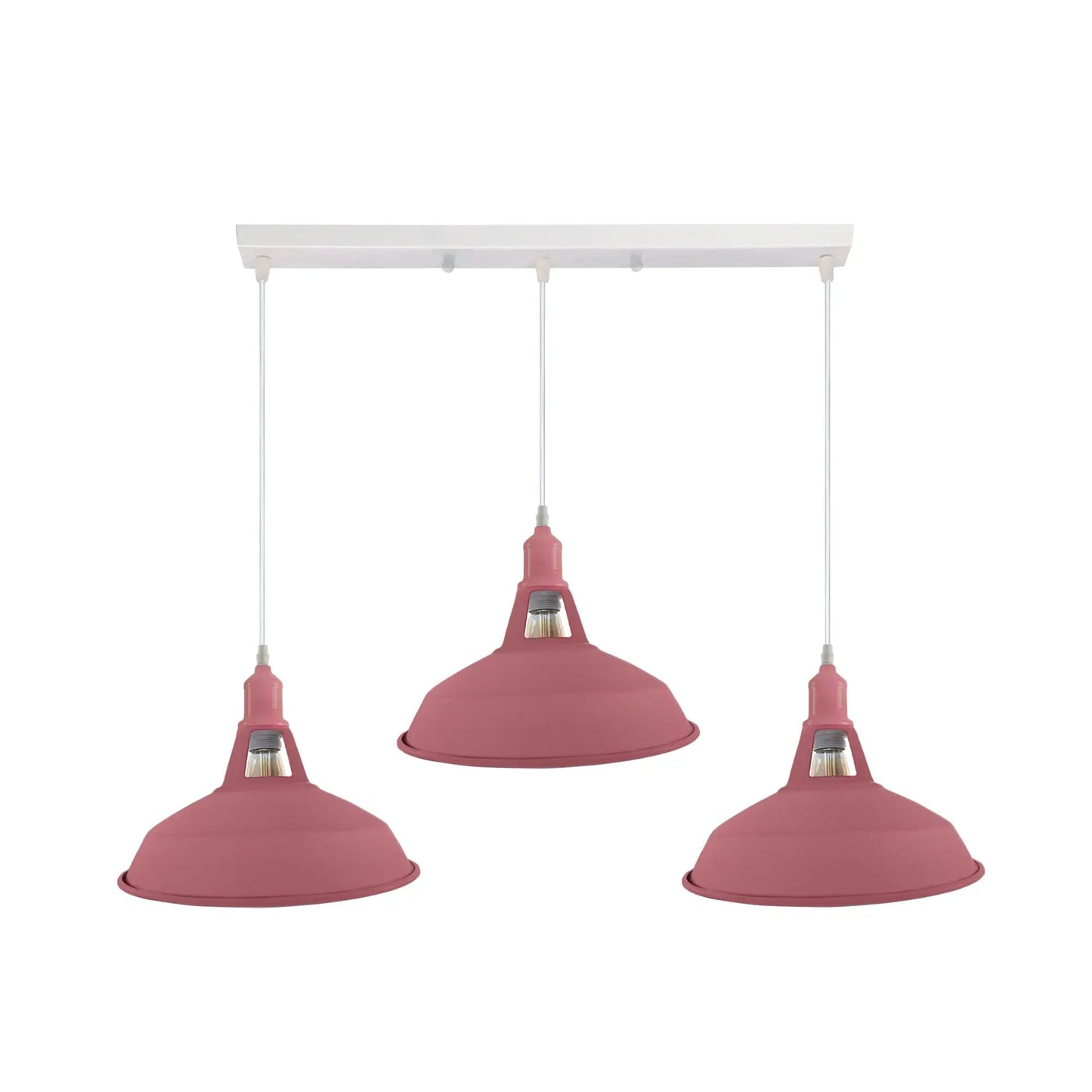 Industrial Vintage Loft Kitchen Bar 3 Lights Ceiling Barn-slotted Metal E27 by Ledsone