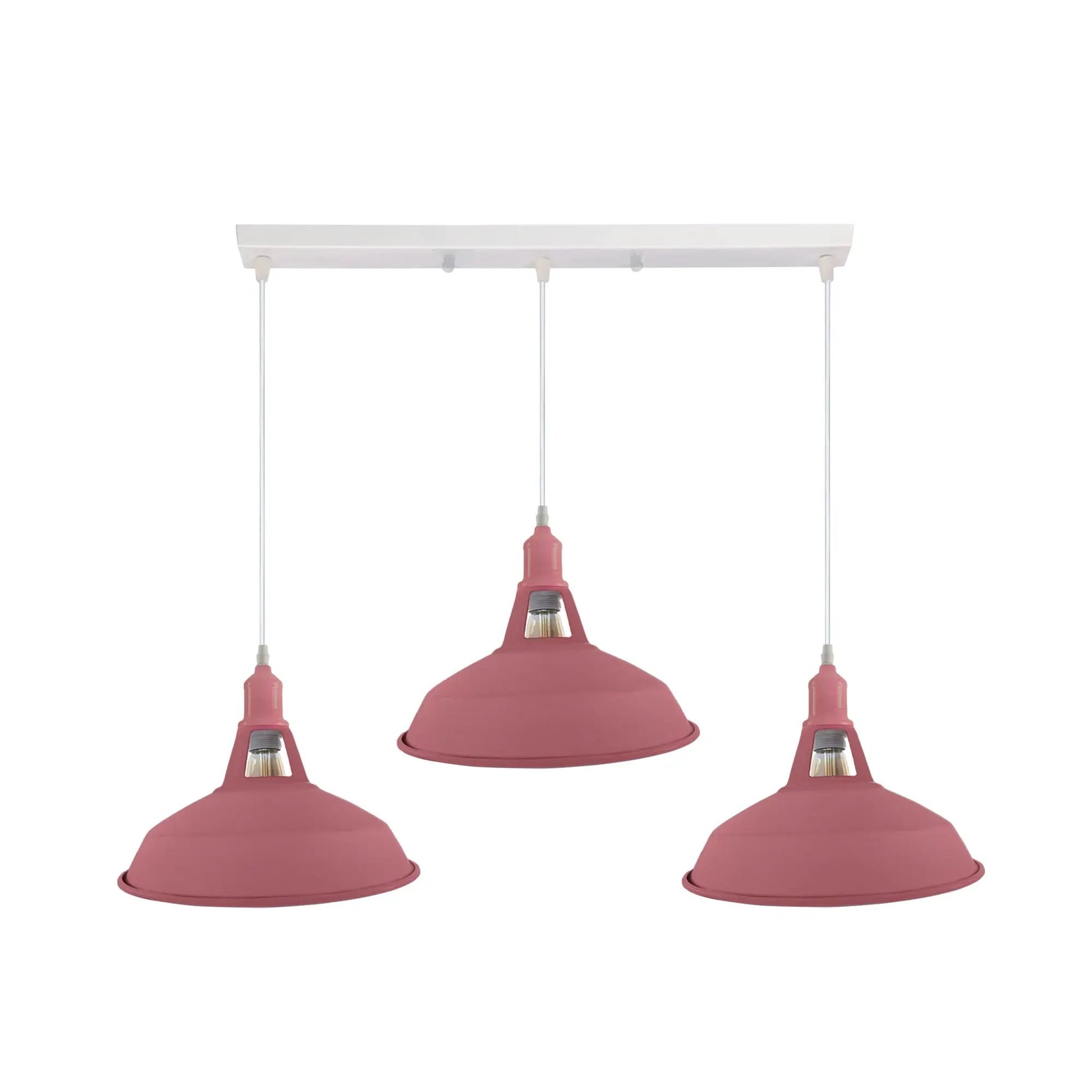 Industrial Vintage Loft Kitchen Bar 3 Lights Ceiling Barn-slotted Metal E27 by Ledsone