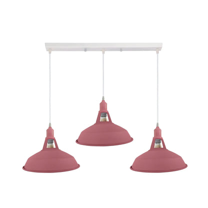 Industrial Vintage Loft Kitchen Bar 3 Lights Ceiling Barn-slotted Metal E27 by Ledsone