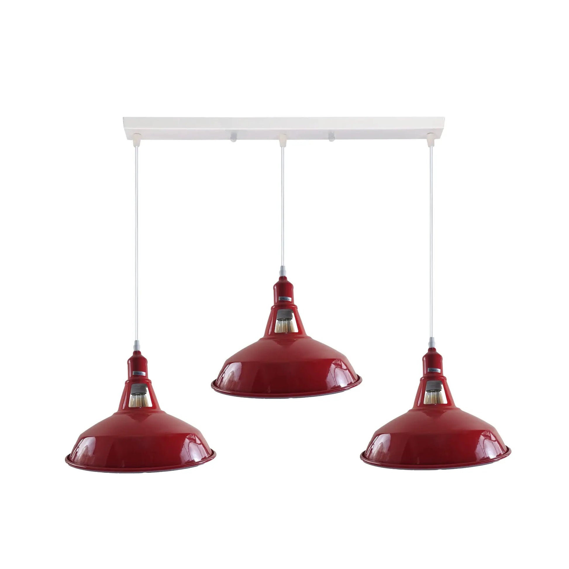 Industrial Vintage Loft Kitchen Bar 3 Lights Ceiling Barn-slotted Metal E27 by Ledsone