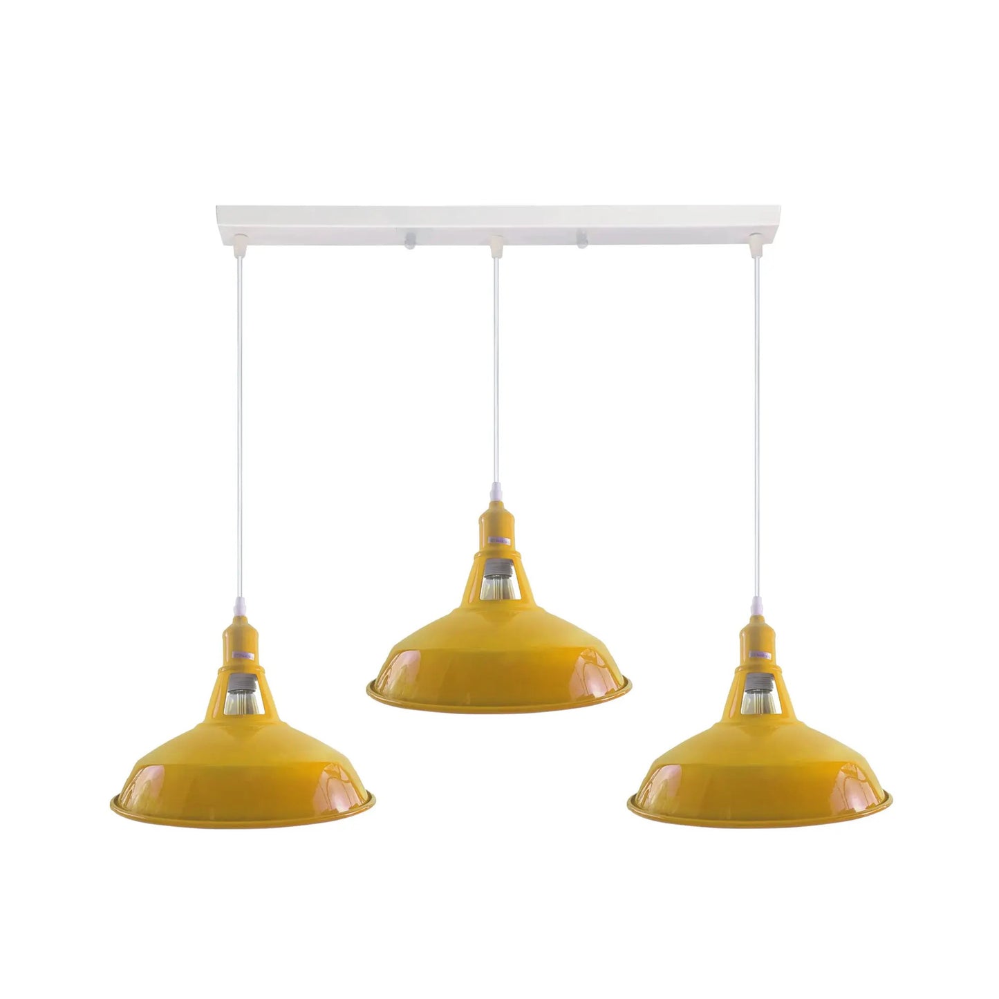 Industrial Vintage Loft Kitchen Bar 3 Lights Ceiling Barn-slotted Metal E27 by Ledsone