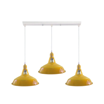 Industrial Vintage Loft Kitchen Bar 3 Lights Ceiling Barn-slotted Metal E27 by Ledsone