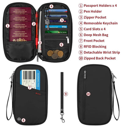 VINSANI DELUXE PASSPORT ORG BLACK 1010323 by Vinsani
