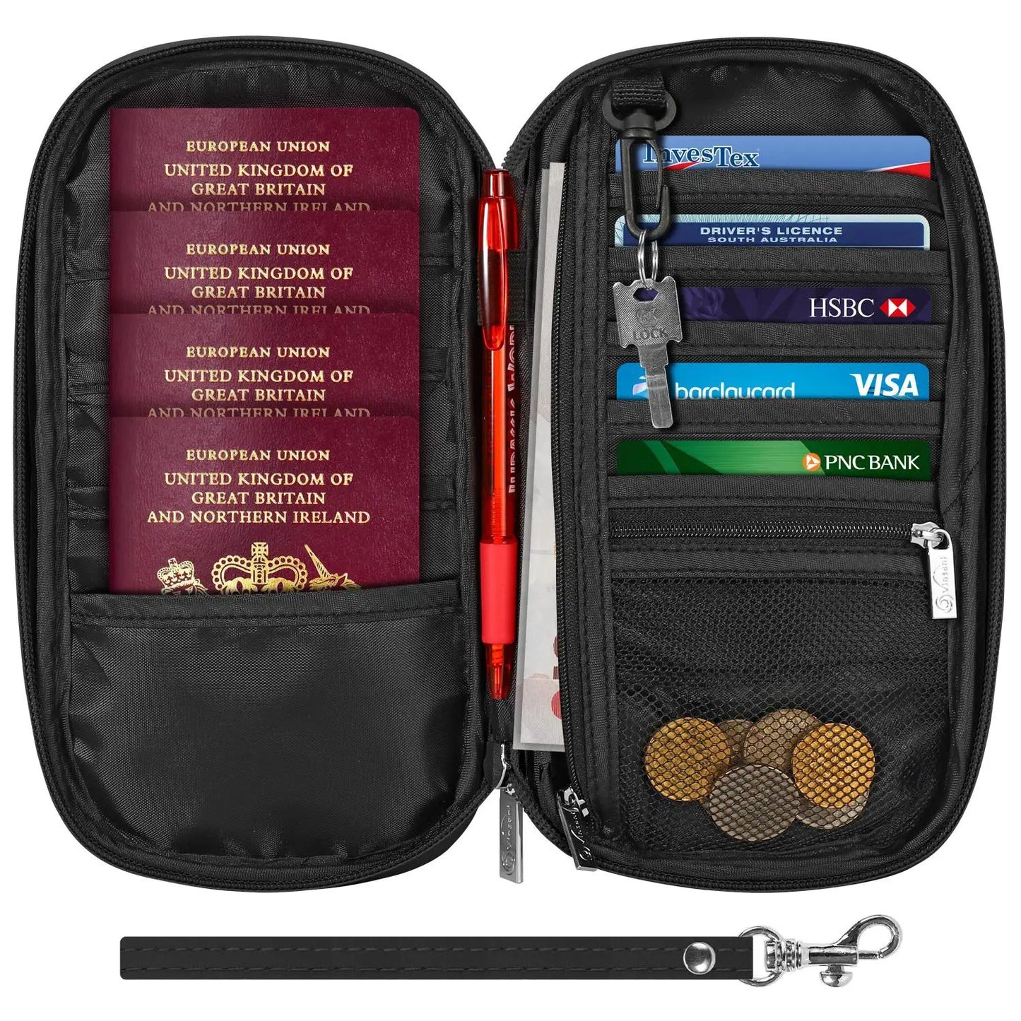 VINSANI DELUXE PASSPORT ORG BLACK 1010323 by Vinsani