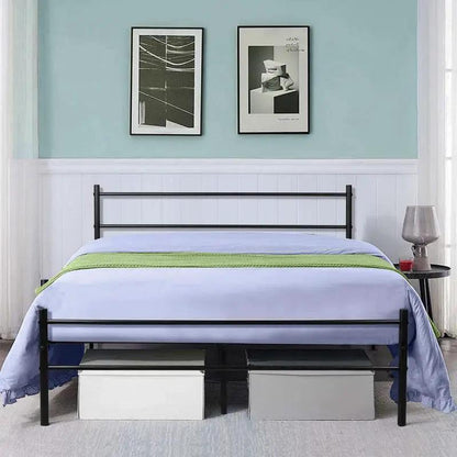 Extra Strong Double Metal Bed Frame In Black - Improved by House of Home
