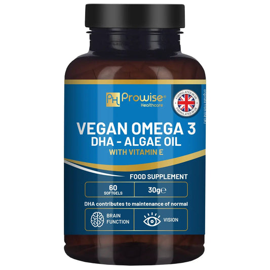 Prowise Vegan Omega-3 DHA from Algae Oil | 60 Softgels with Vitamin E by Prowise Healthcare