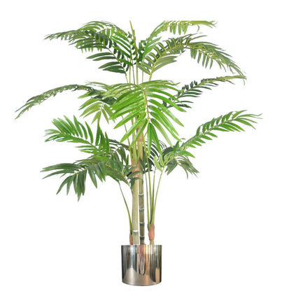 LARGE Artificial Palm Trees Metal Planters - Choice of Size and Colour by Leaf