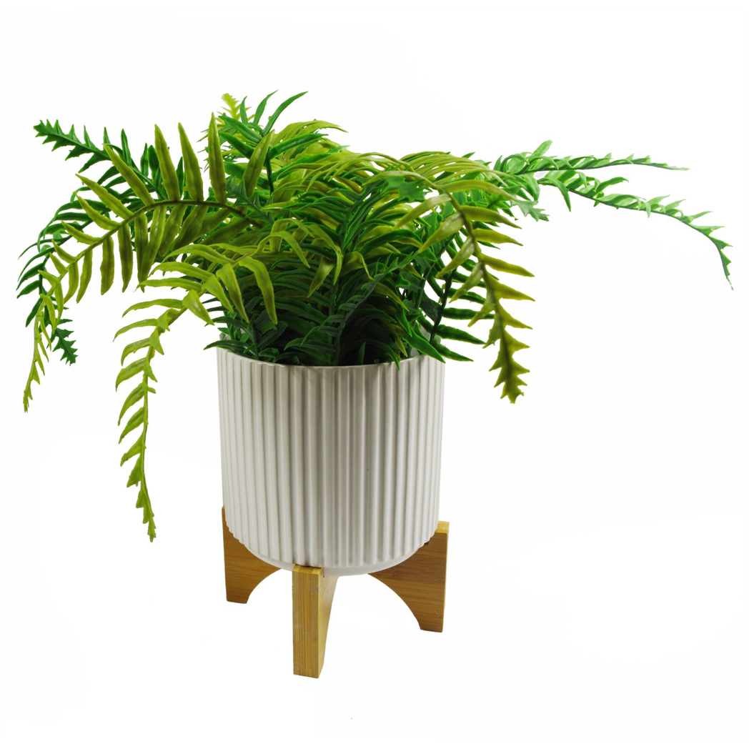Artificial Plants Mini Desktop Ceramic Planters Displays Home Decor Leaf Design UK Limited by Leaf