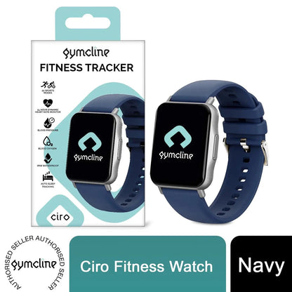 Gymcline Ciro Fitness Tracker w/ 25 Sports Modes & IP68 Water Protection, Navy by Gymcline