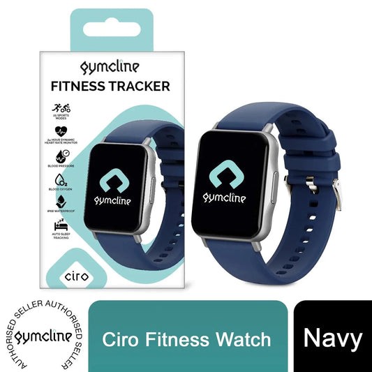 Gymcline Ciro Fitness Tracker w/ 25 Sports Modes & IP68 Water Protection, Navy by Gymcline