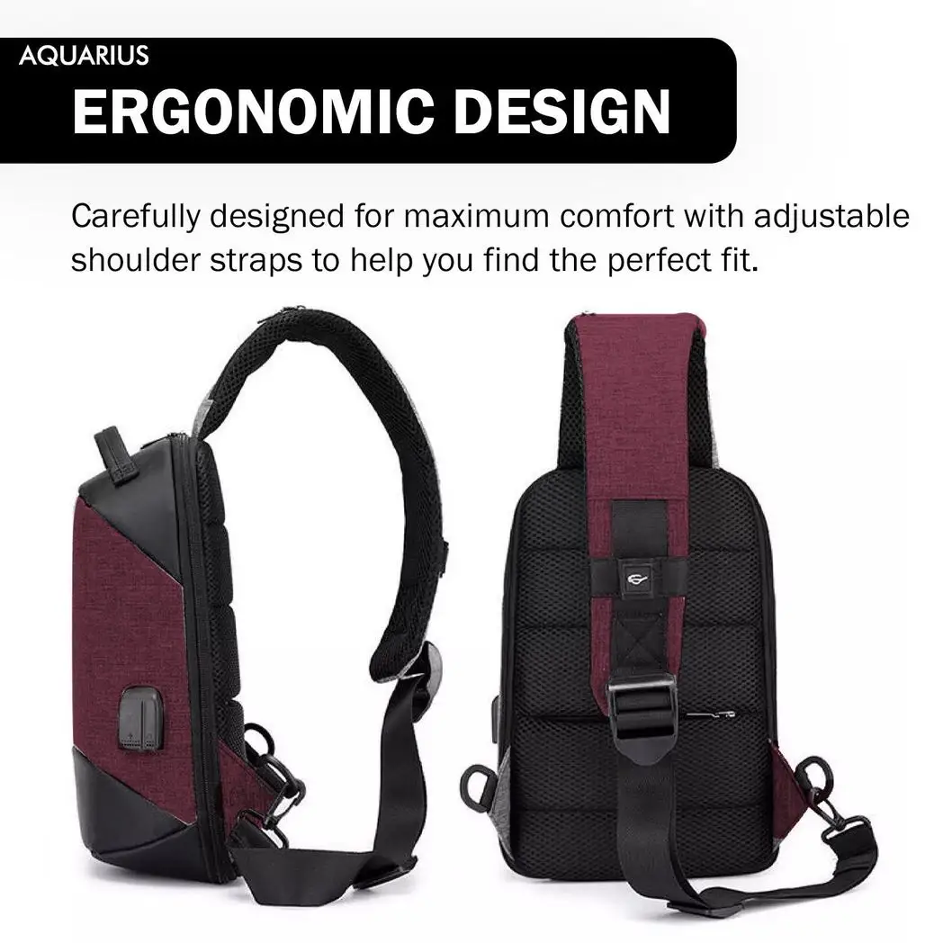 Mens Womens Kids Waterproof USB Laptop, Travel, School Backpack, Anti-Theft Zip by Aquarius