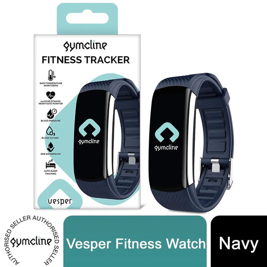 Gymcline Vesper Fitness Tracker with Body Temperature Monitoring, Navy by Gymcline