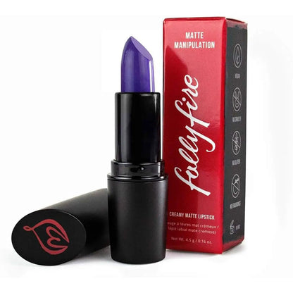 Folly Fire Creamy Matte Manipulation Matte Lipstick in Kino no, Royal Purple by Glitz toy beautytech