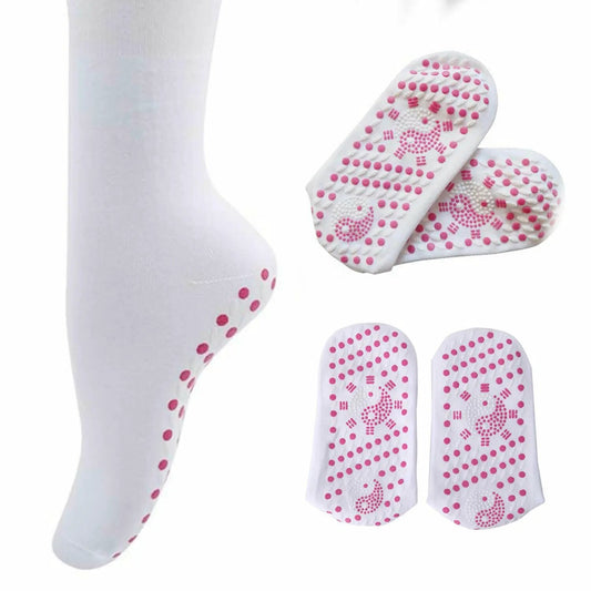 Envie Tourmaline Magnetic Health Socks, White by Envie