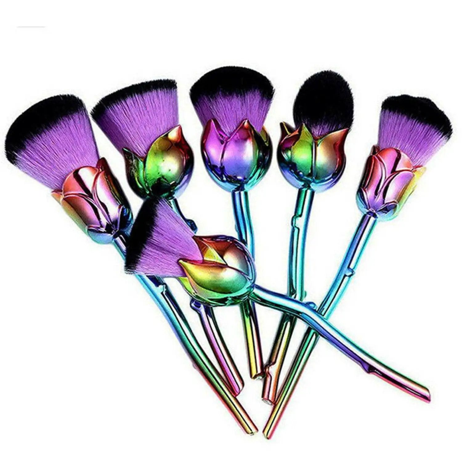 Beauty and the Beast-Inspired Rose Makeup Brushes with Glossy Handles by Aquarius
