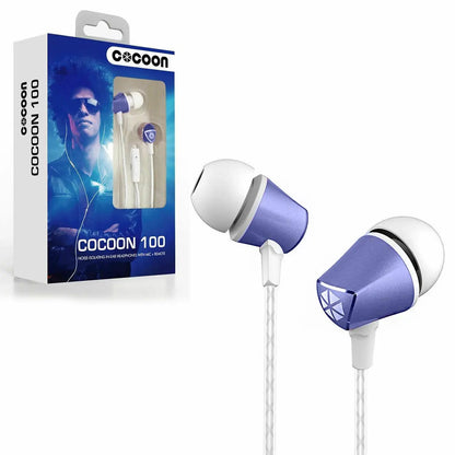 Cocoon 100 Series Noise-Isolating Tangle Free In-Ear Headphone for Smartphone - Cobalt Blue by Cocoon