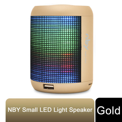 NBY Small Sound Activate LED Light Bluetooth Speaker And Dancing Fountain, Gold by NBY