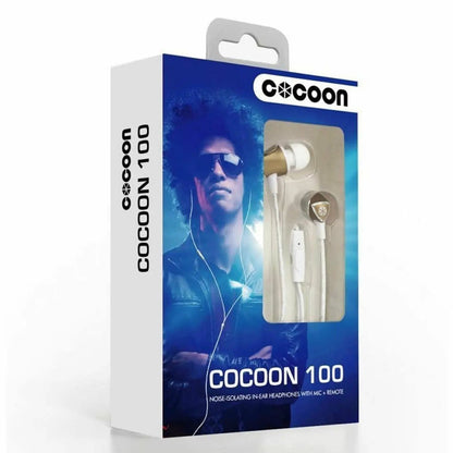 Cocoon 100 Series Noise-Isolating Tangle Free In-Ear Headphone - Gold by Cocoon