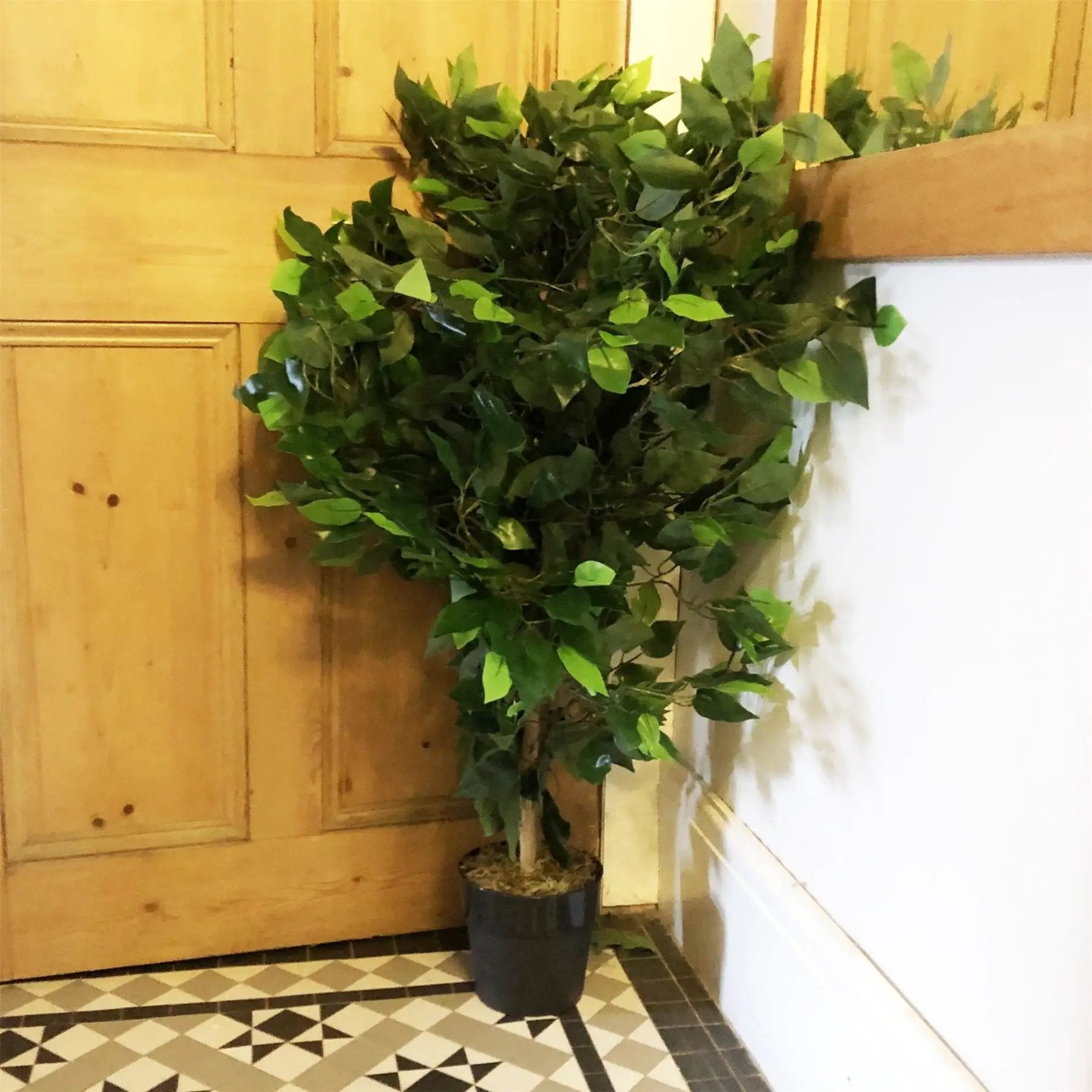 90cm Artificial Ficus Tree Bush - Large Bushy Plant by Leaf