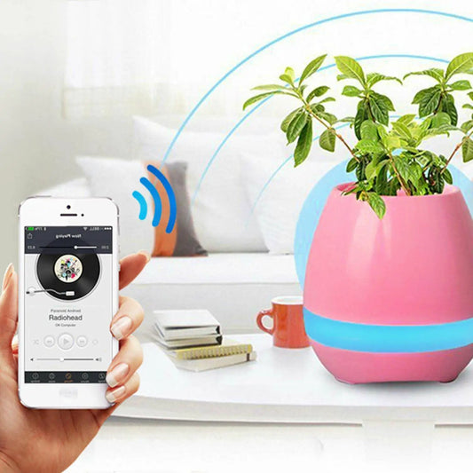 Debonair Music Flower Pot Bluetooth Speaker for Bedroom, Office & Living Room[Pink] by Debonair